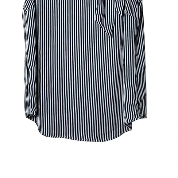 1752. LOFT OUTLET STRIPED SLEEVELESS TOP SIZE XSMALL MOCK NECK WITH BOW KEYHOLE‎ - Picture 5 of 10